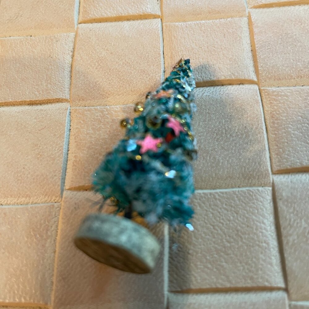 Miniature Tiny Dollhouse Decorated Christmas Tree Hand Crafted